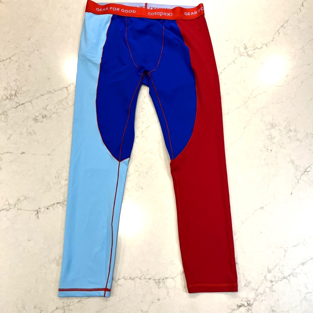 Cotopaxi NWOT Mens XXL Blue Haraka Tights Colorblock Base Pant Nylon Spandex